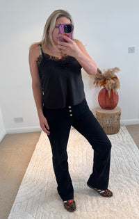 Folyrose Retro Wide Leg Jeans | Black