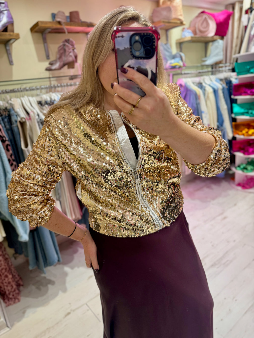 Aurora Satin Skirt | Deep Damson