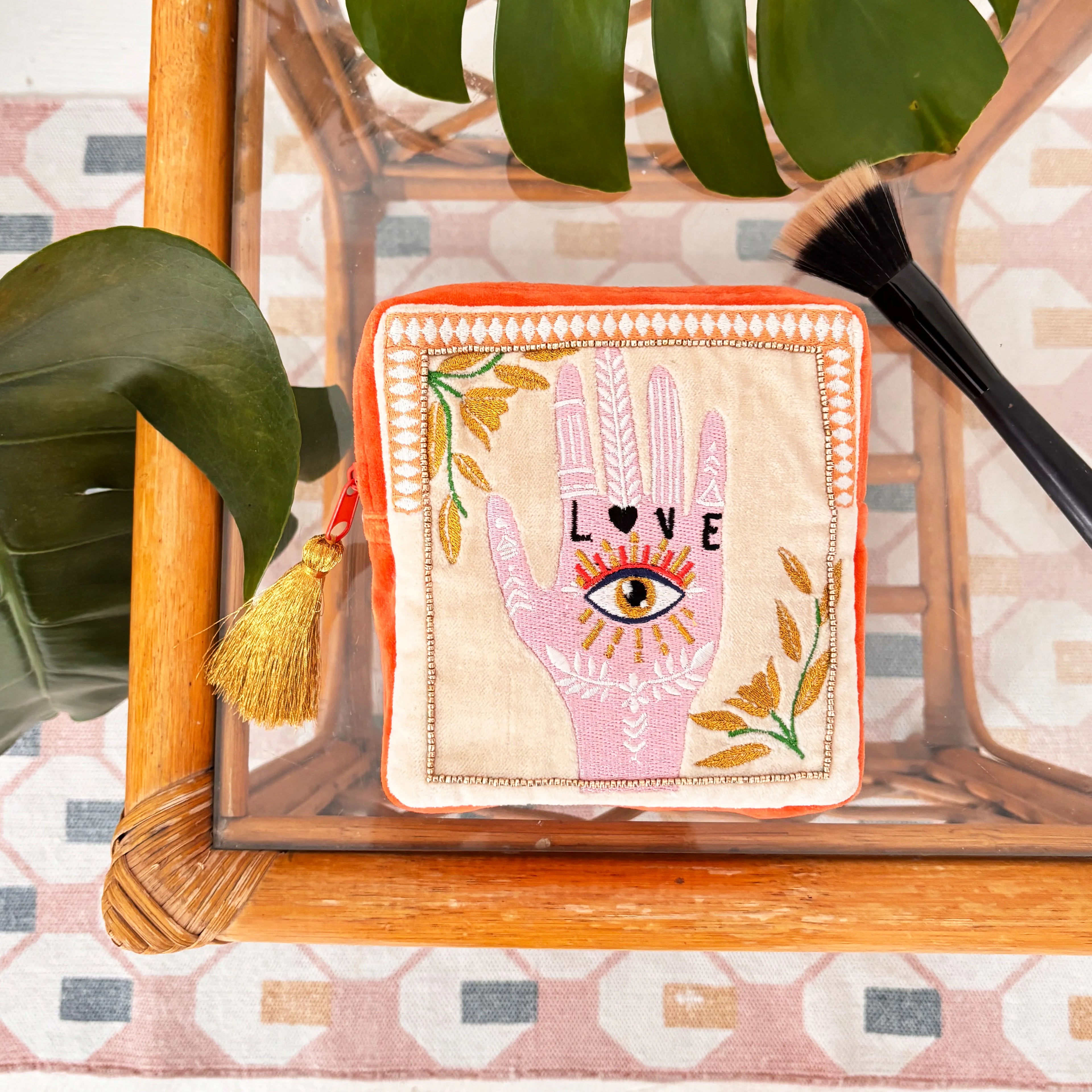 Inked Square Make Up Bag