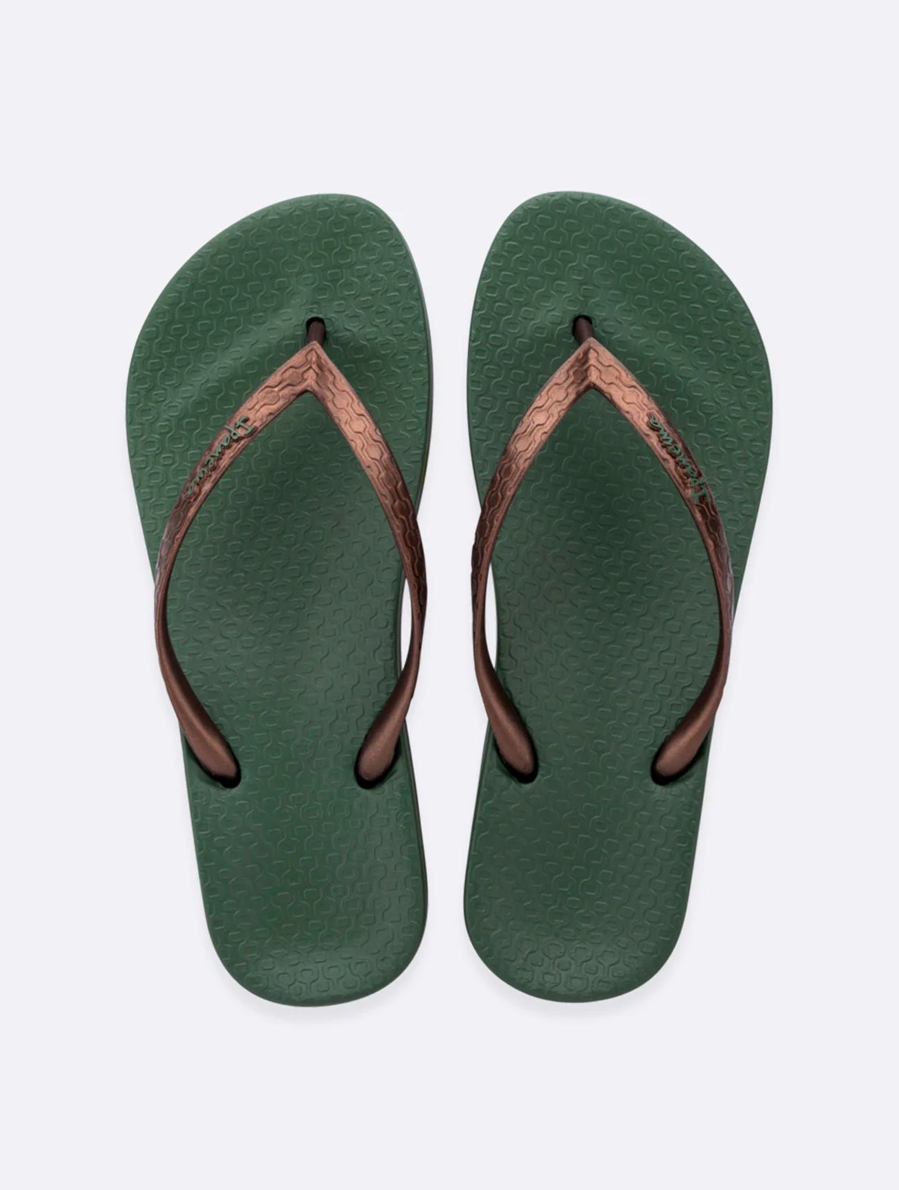 Anatomica Tan Flip Flop | Green/Bronze