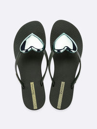 Maxi Heart Fashion Flip Flop | Green