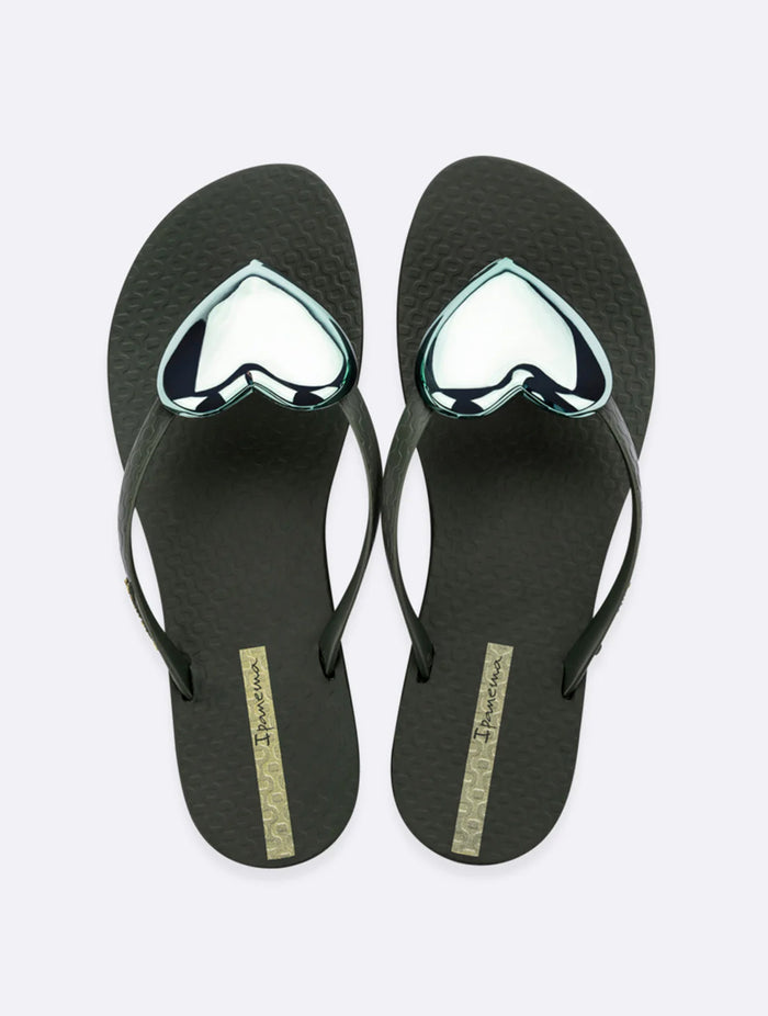 Maxi Heart Fashion Flip Flop | Green