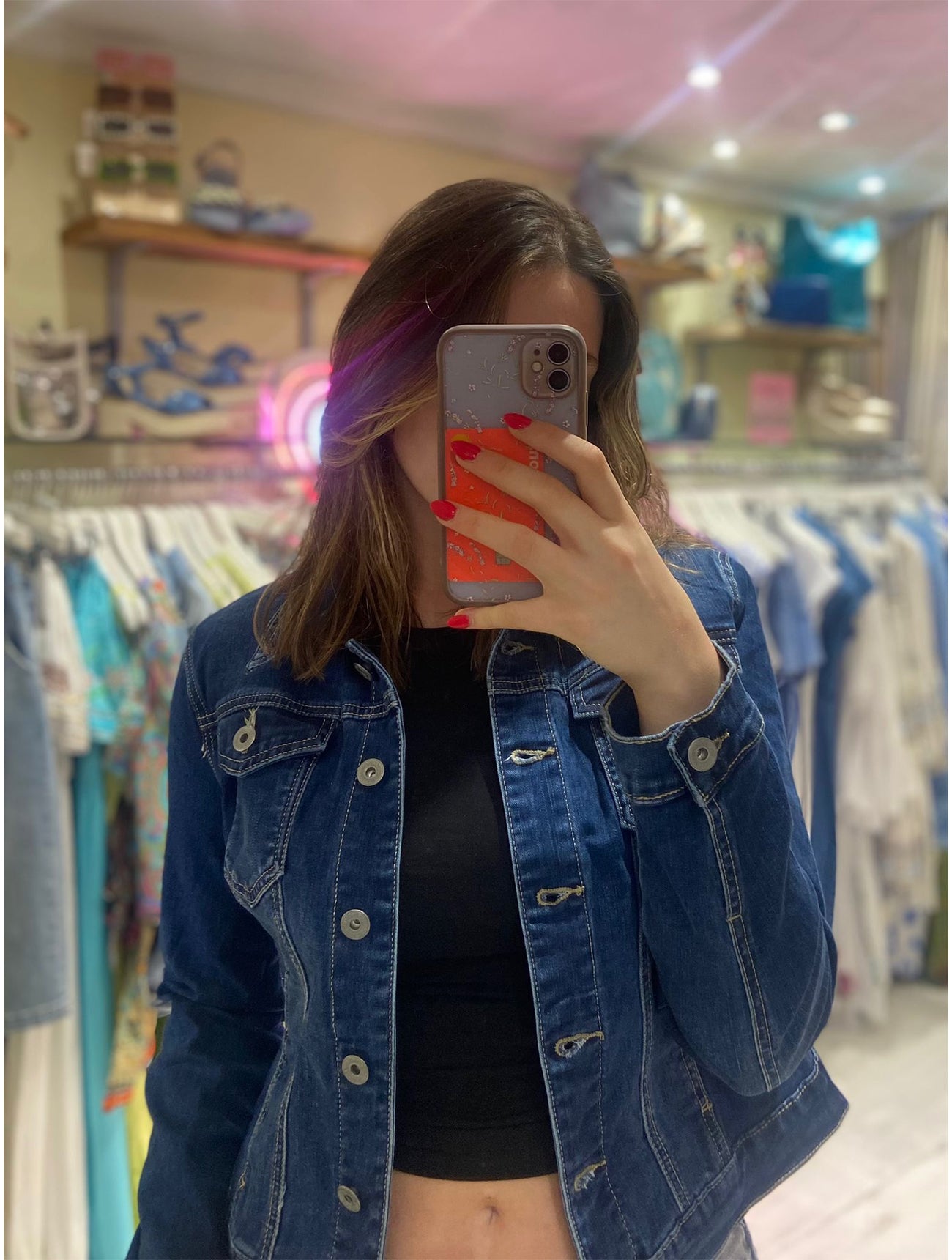 Denim Fitted Stretch Jacket | Indigo Wash