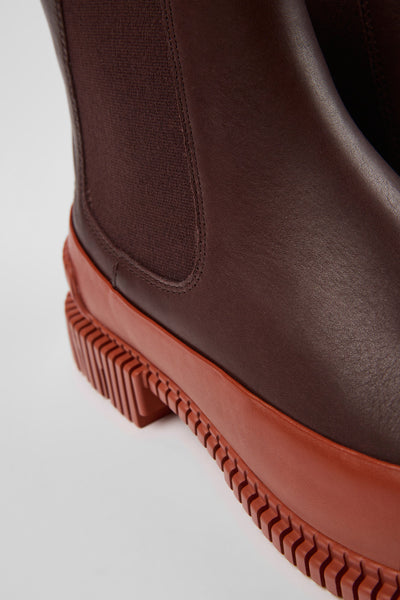 Camper | Pix Leather Chelsea Boot | Red/Brown