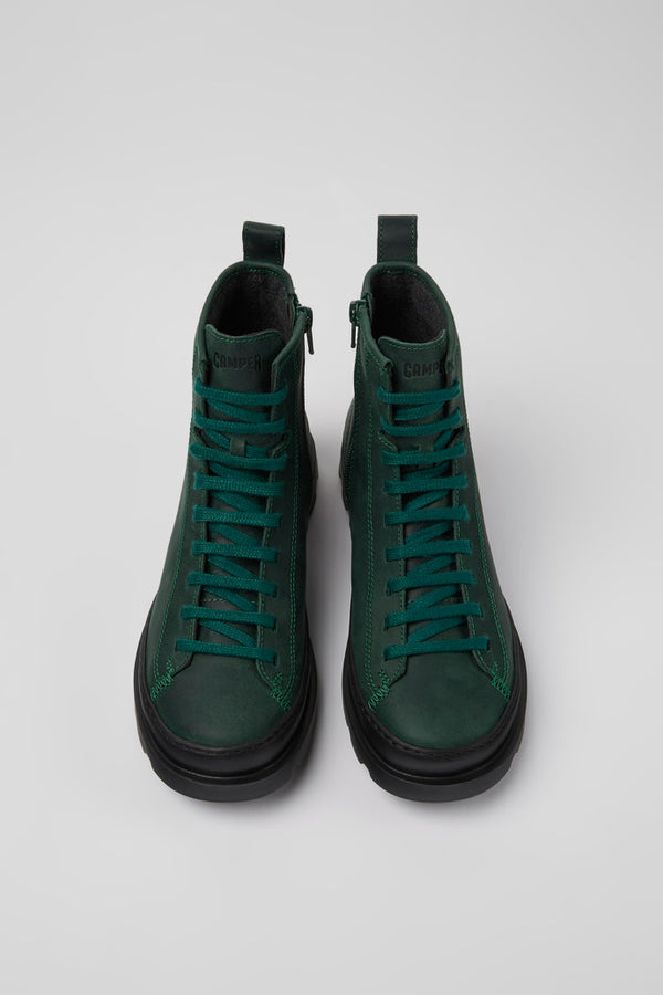 Camper | Brutus Lace Up Ankle Boot | Green Nubuck