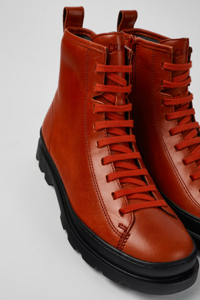 Camper | Brutus Lace Up Ankle Boot | Red