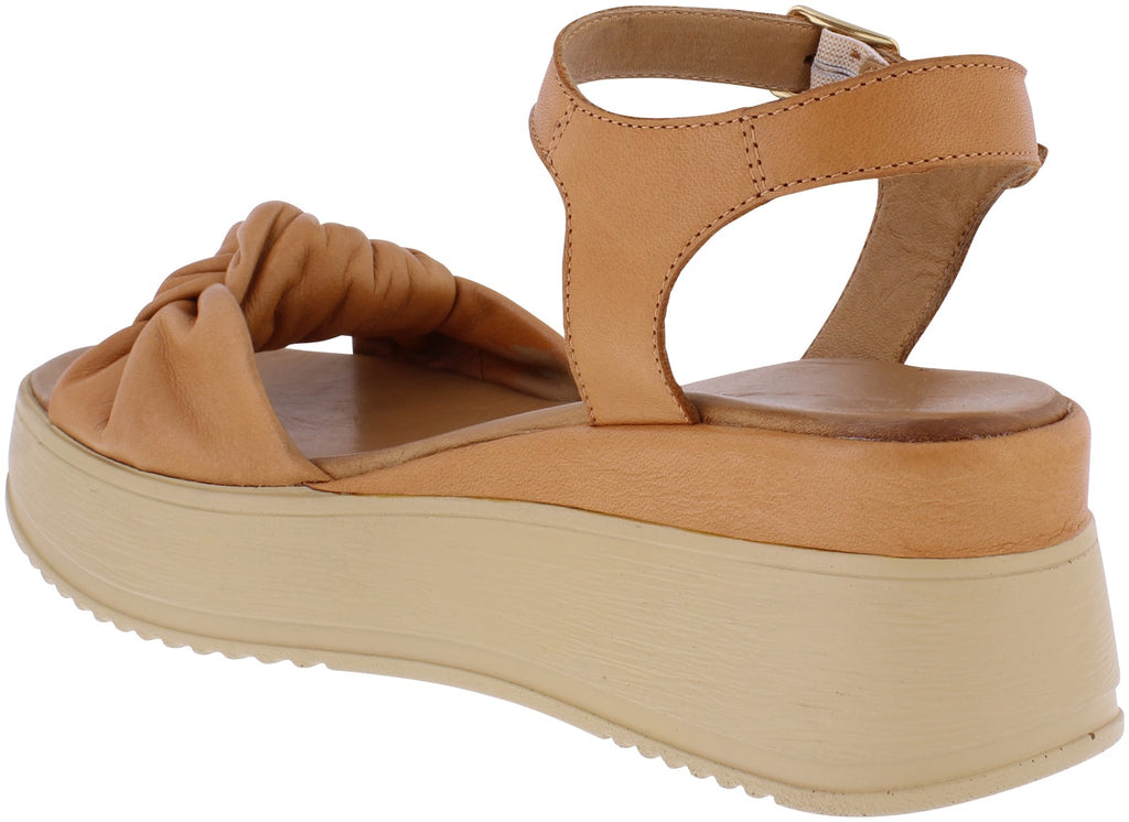 Adesso | Kera Leather Wedge Sandal | Tan