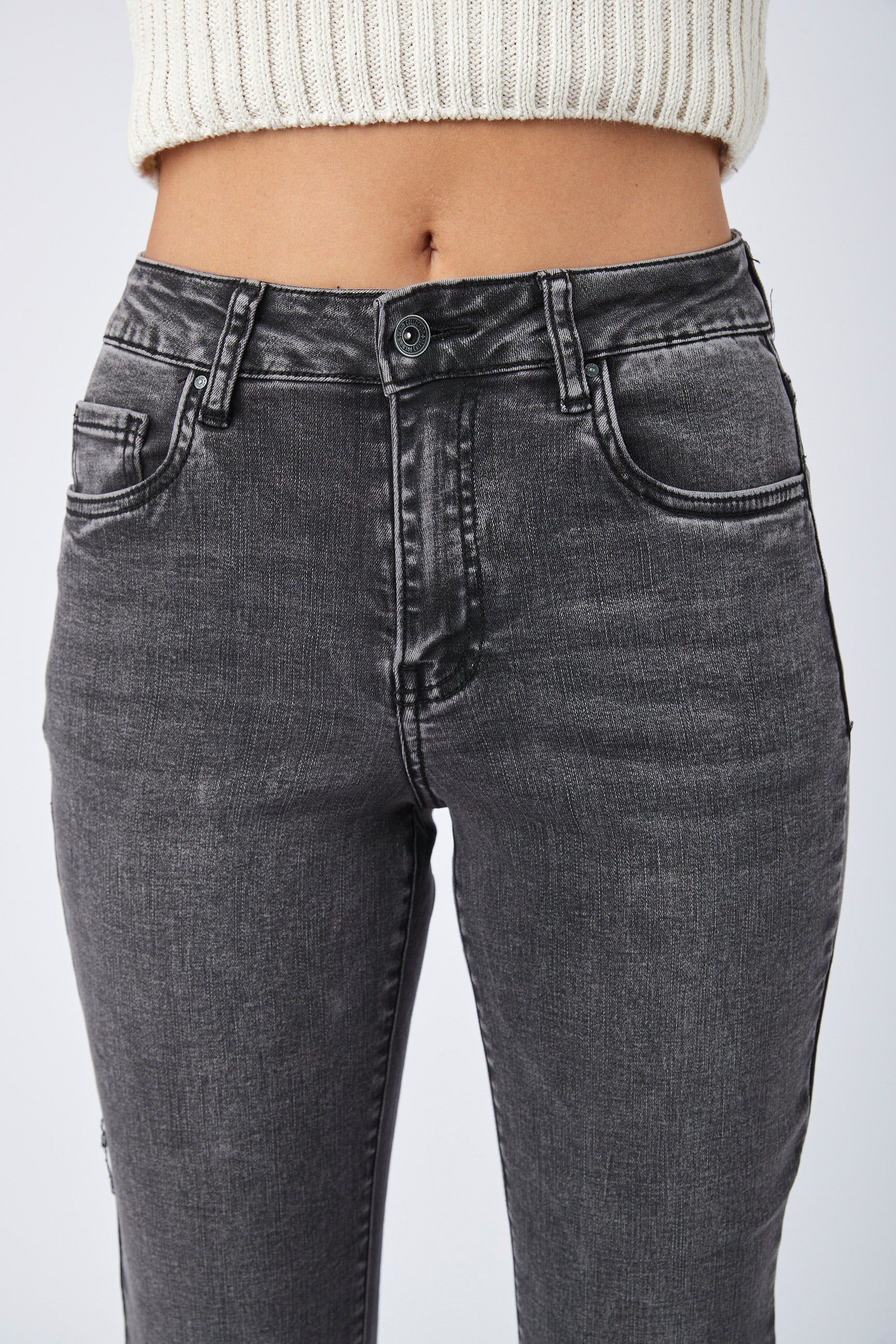 Toxik3 OMI Flared Jeans | Grey