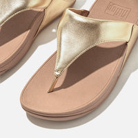 Fitflop|LULU Metallic Leather Toe-Post Sandals platino