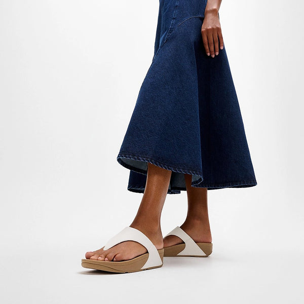 Fitflop|LULU Leather Toe-Post Sandals white