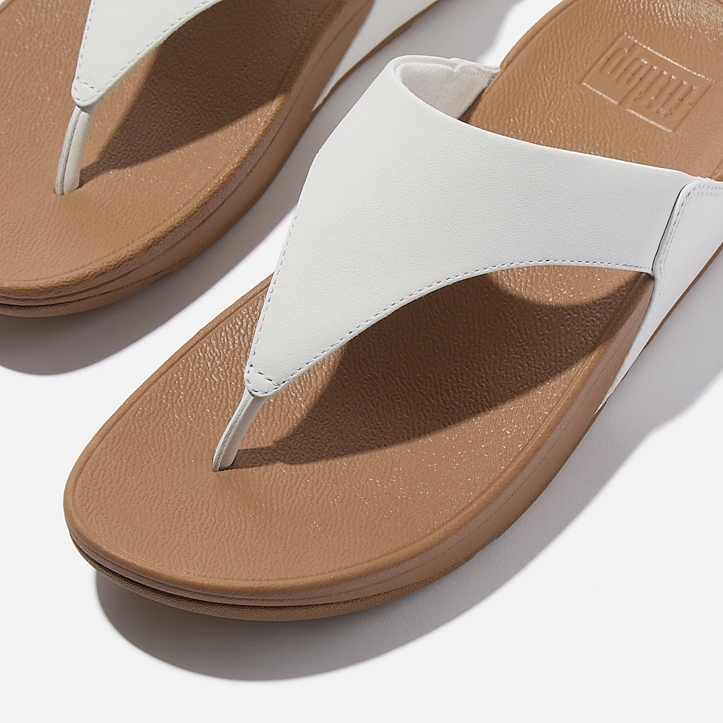 Fitflop|LULU Leather Toe-Post Sandals white