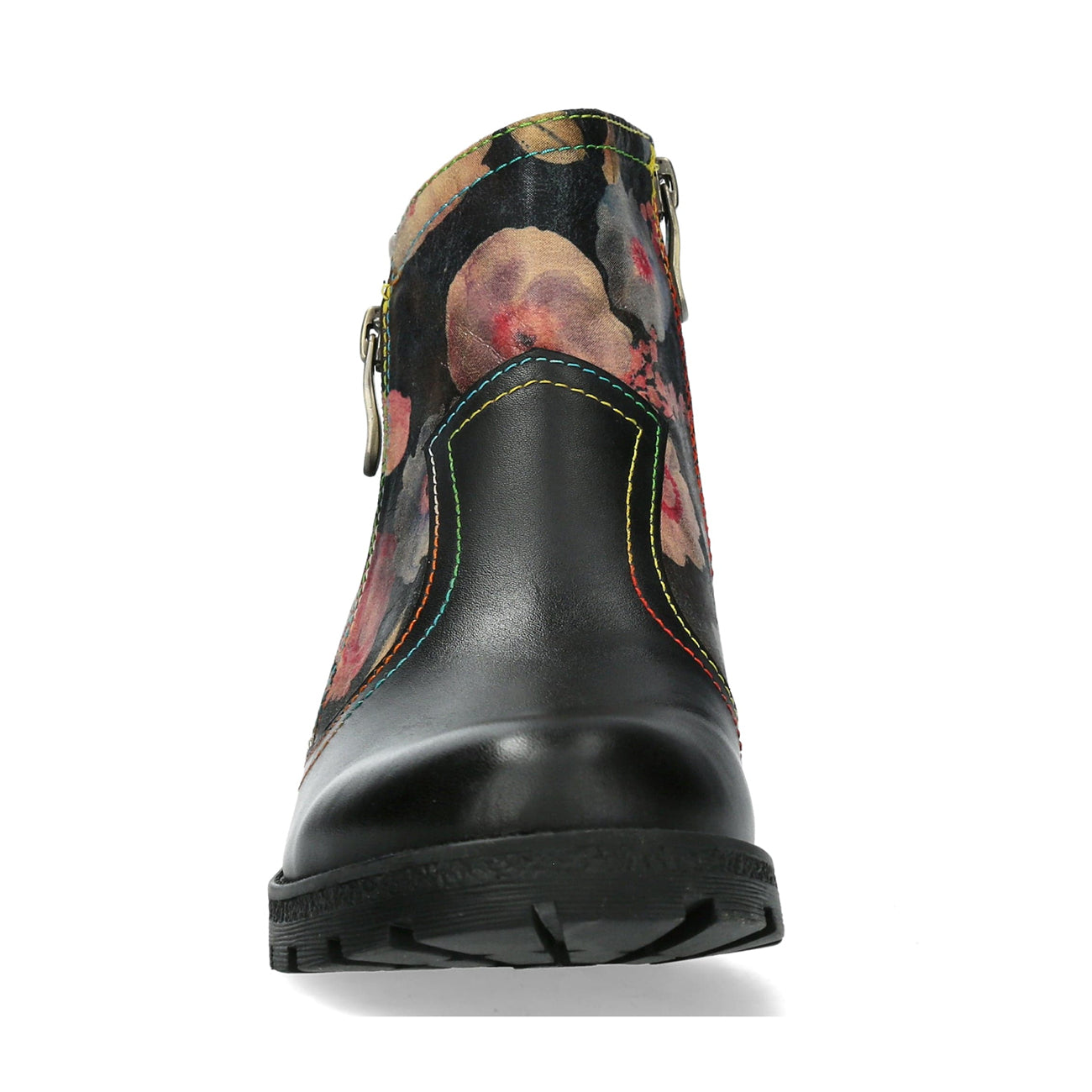 Laura Vita | Cocrailo 74 Floral Ankle Boot | Black Multi