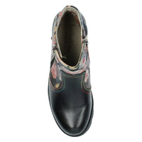 Laura Vita | Cocrailo 74 Floral Ankle Boot | Black Multi