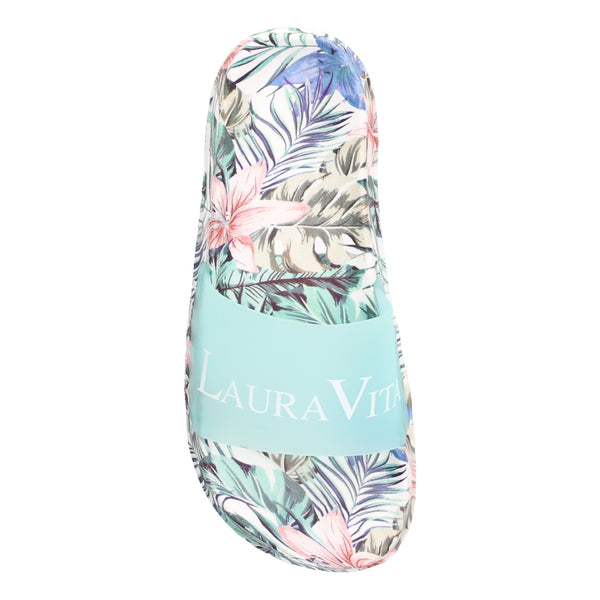 Nage 08 Tropical Print Slider | Blue