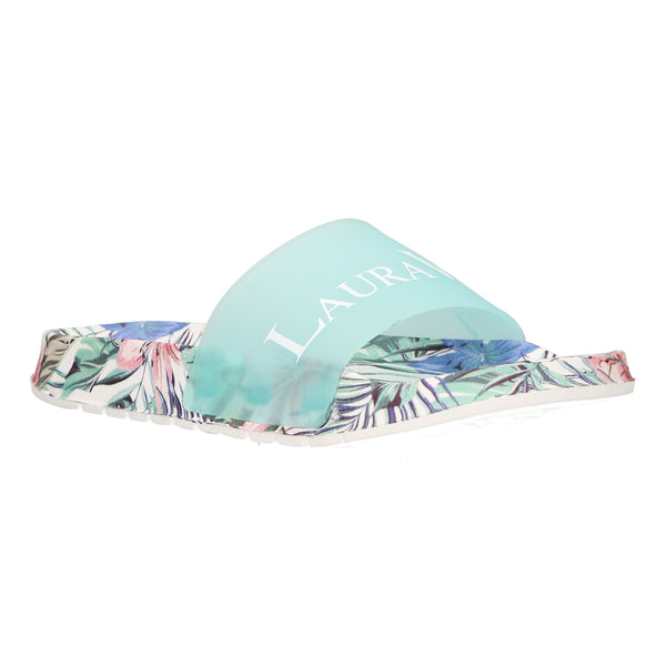 Nage 08 Tropical Print Slider | Blue