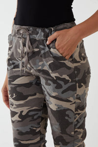 Magic Trousers | Camo Print Mocha