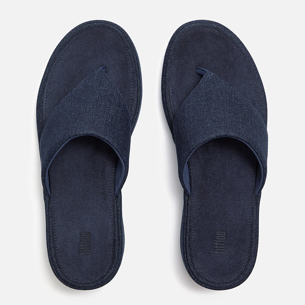 Fitflop|PLATFFORMS Denim Wedge Toe-Post Sandals