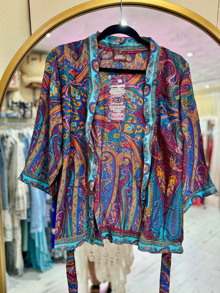 Indian Silk Short Kimono | Various Colours