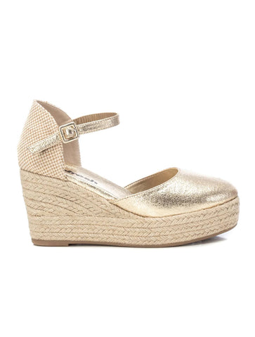 VEGAN Metallic Wedge Espadrille | 195801 | Gold