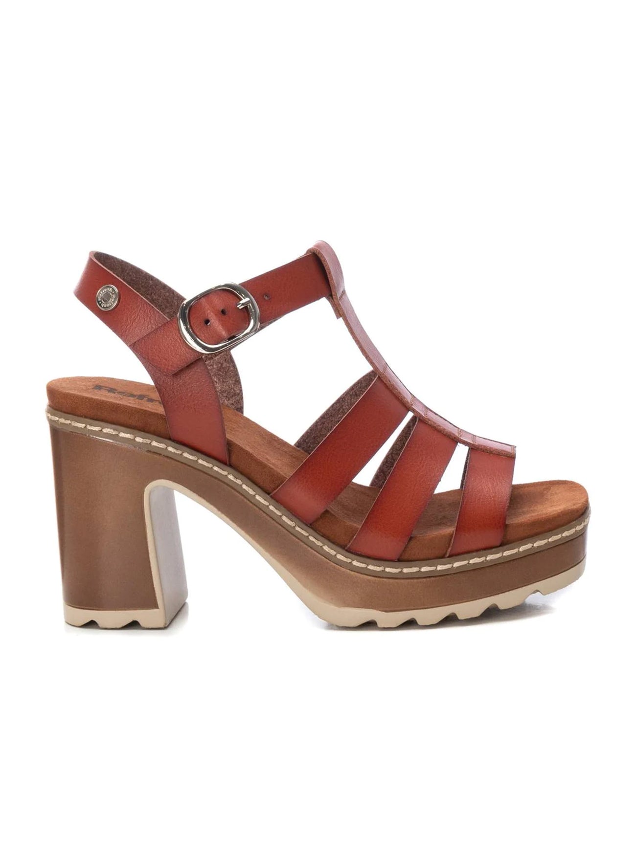 VEGAN Platform Heel Gladiator Sandal | 187801 | Camel