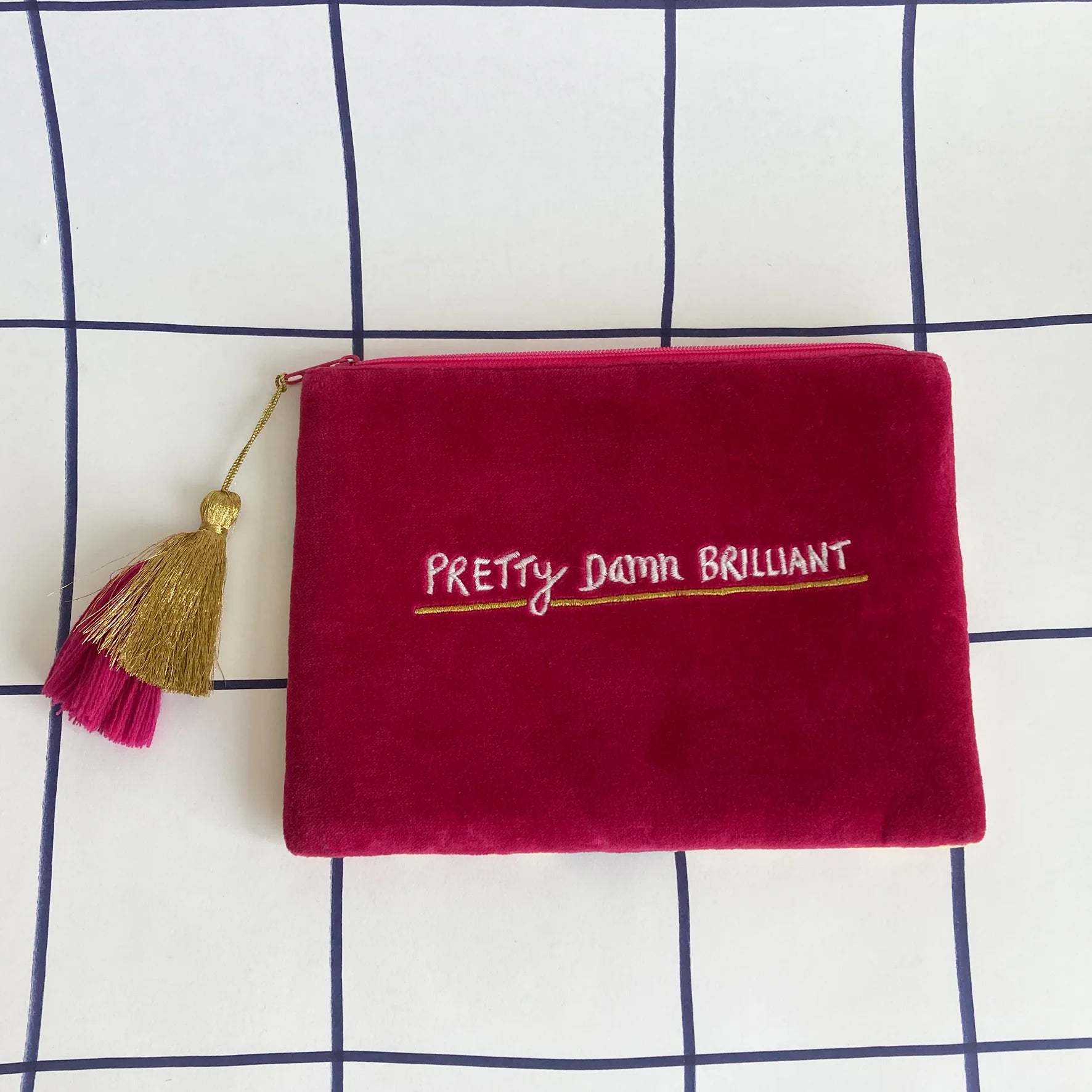 Small Talk Velvet Clutch | I'm Pretty..Pretty Damn Brilliant