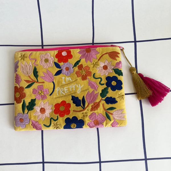 Small Talk Velvet Clutch | I'm Pretty..Pretty Damn Brilliant