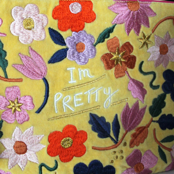 Small Talk Velvet Clutch | I'm Pretty..Pretty Damn Brilliant