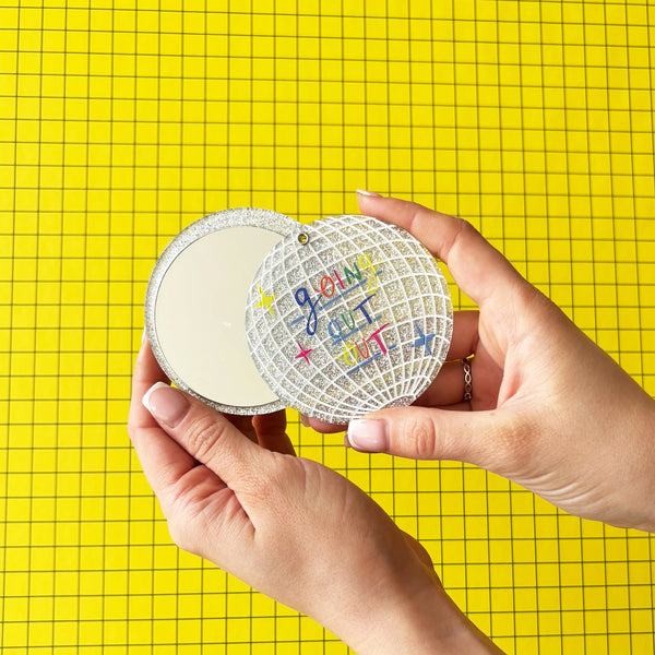 Small Talk Mirrorball Compact Mirror 'Going Out-Out'