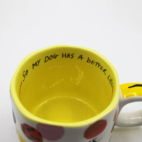 Small Talk 'I Work Hard' Mug