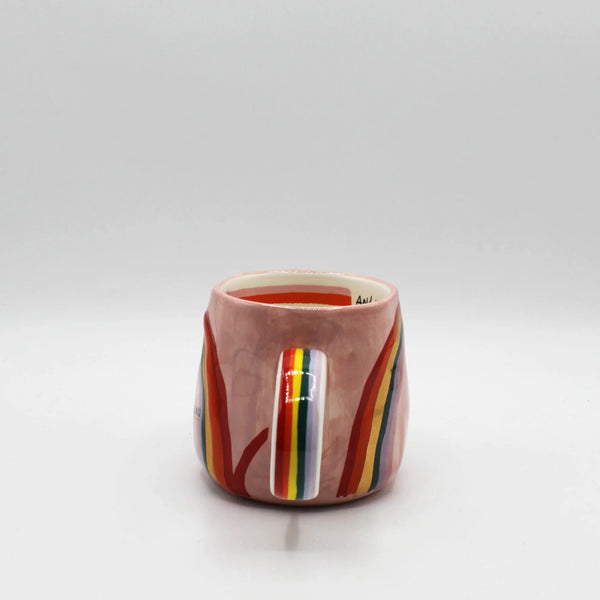 Small Talk 'Overwhelmed' Rainbow Mug