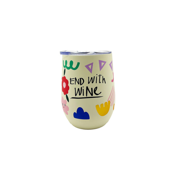 Small Talk Travel Mug | Start with Coffee, End with Wine