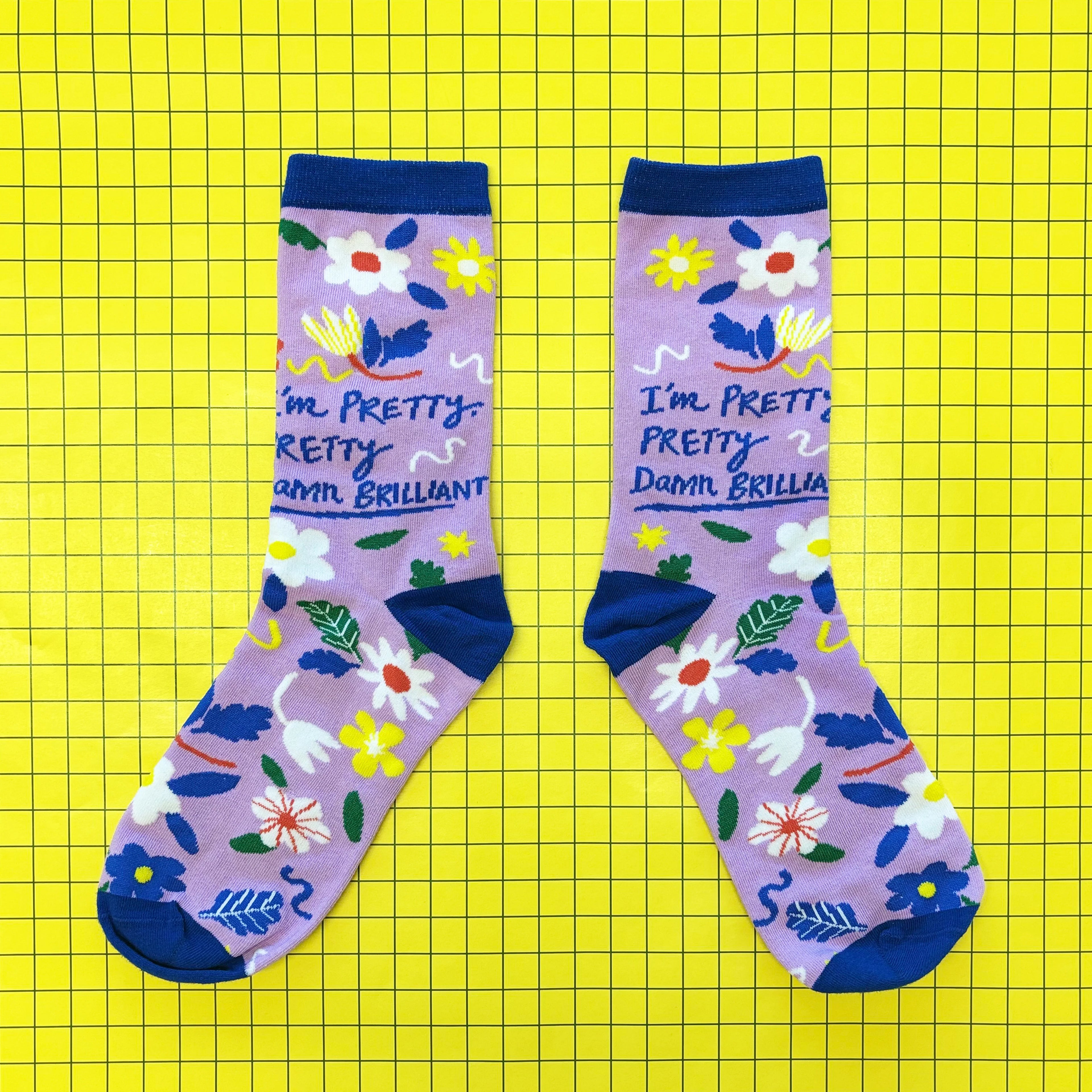 Small Talk 'I'm Pretty Damn Brilliant' Socks