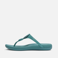 Fitflop|SOLAY Glossy-Disc Toe-Post Sandals Teal