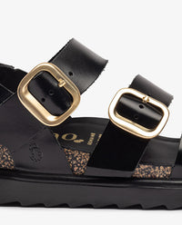 Yokono | Tunez-127 | Platform Sandal | Black