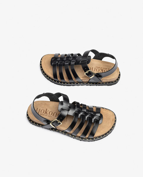 Yokono | Bolus-107 | Gladiator Sandal | Black