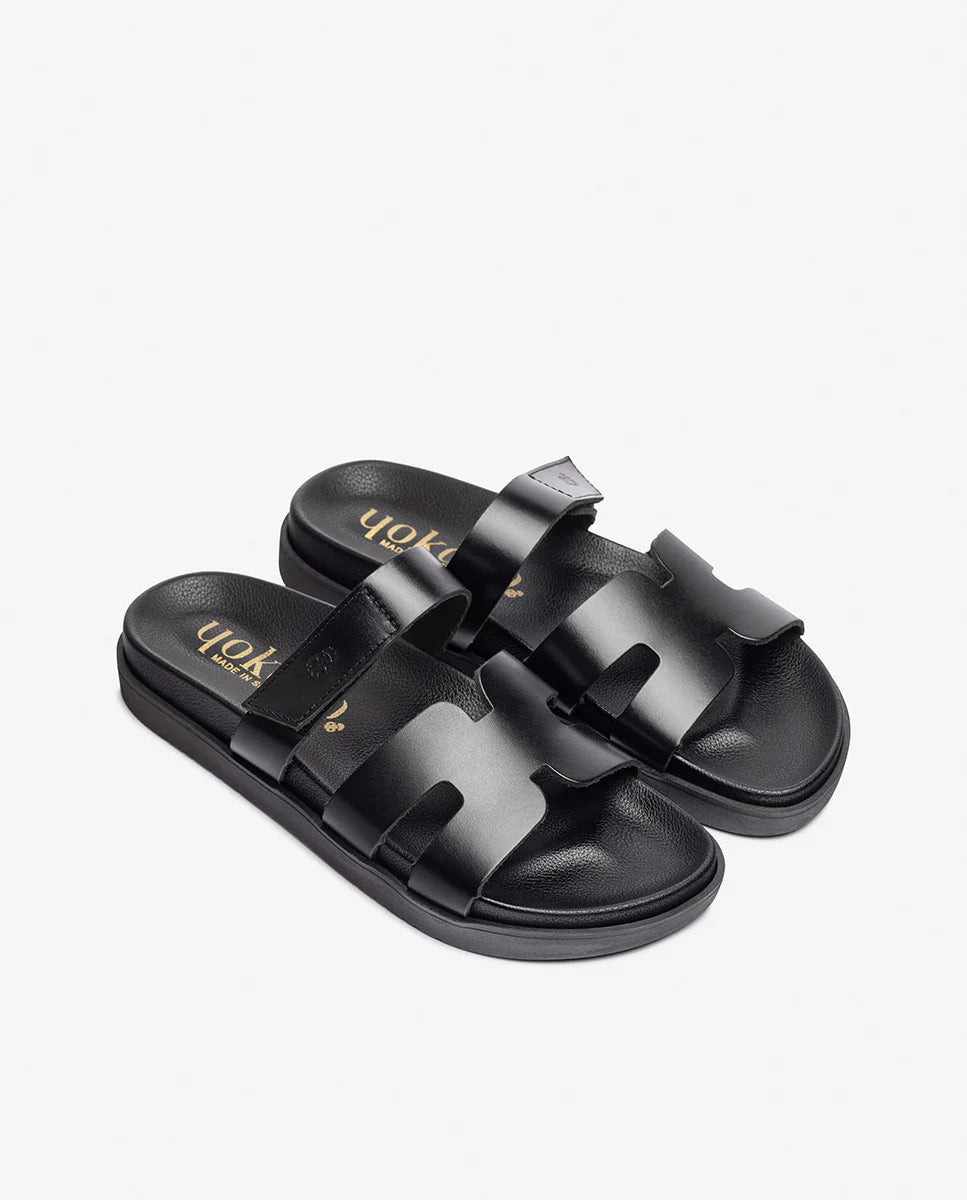 Yokono | Morena-125 | Slip On Sandal | Black