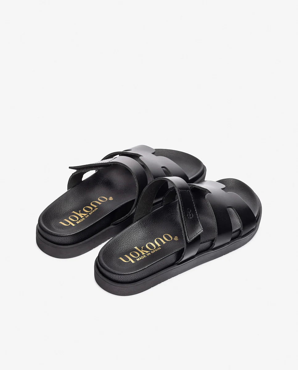 Yokono | Morena-125 | Slip On Sandal | Black