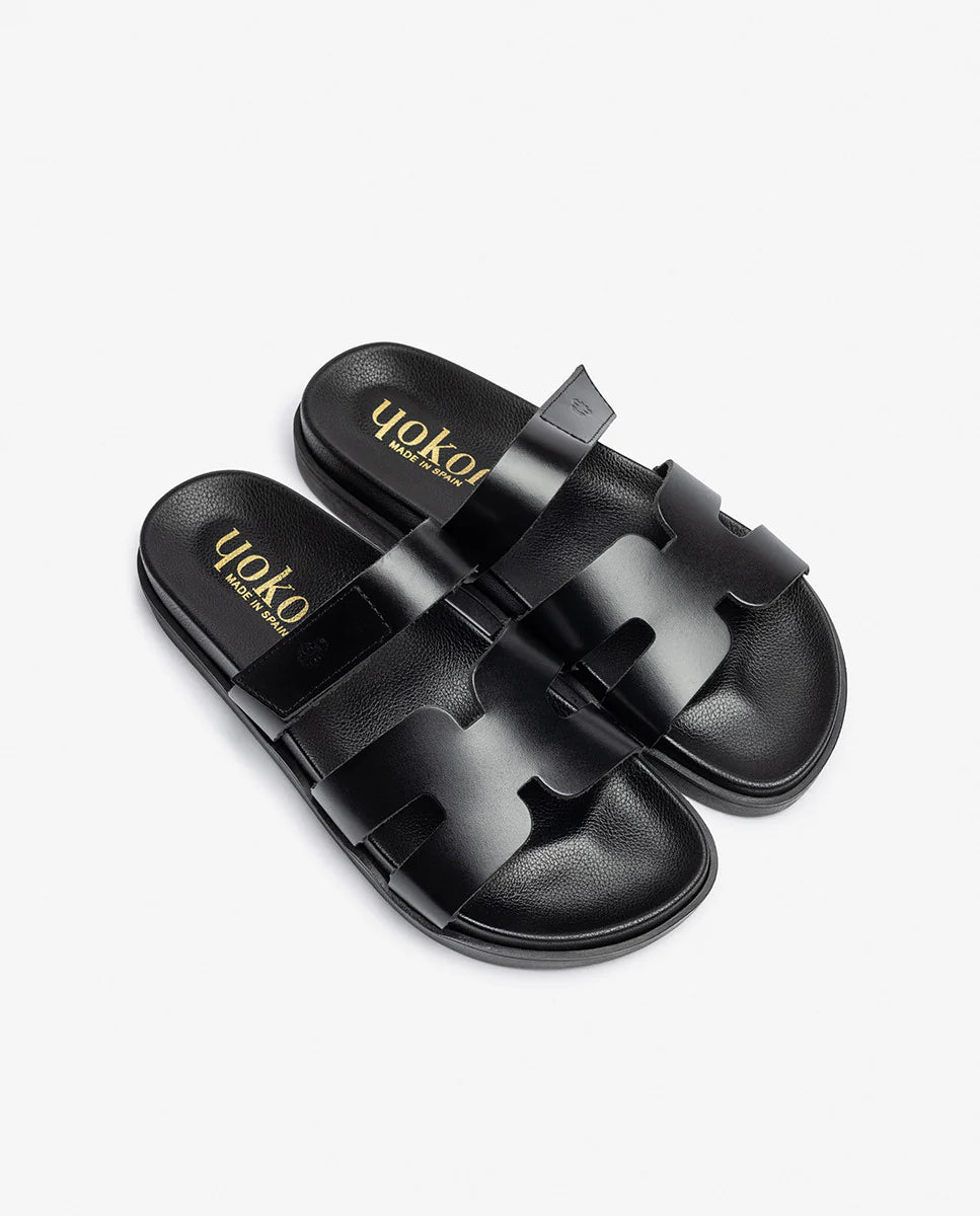 Yokono | Morena-125 | Slip On Sandal | Black