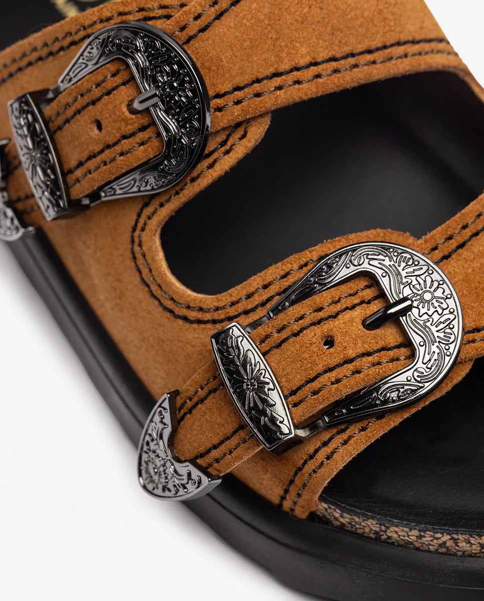 Yokono | Tunez-253 | Slip On Chunky Sandal | Tan