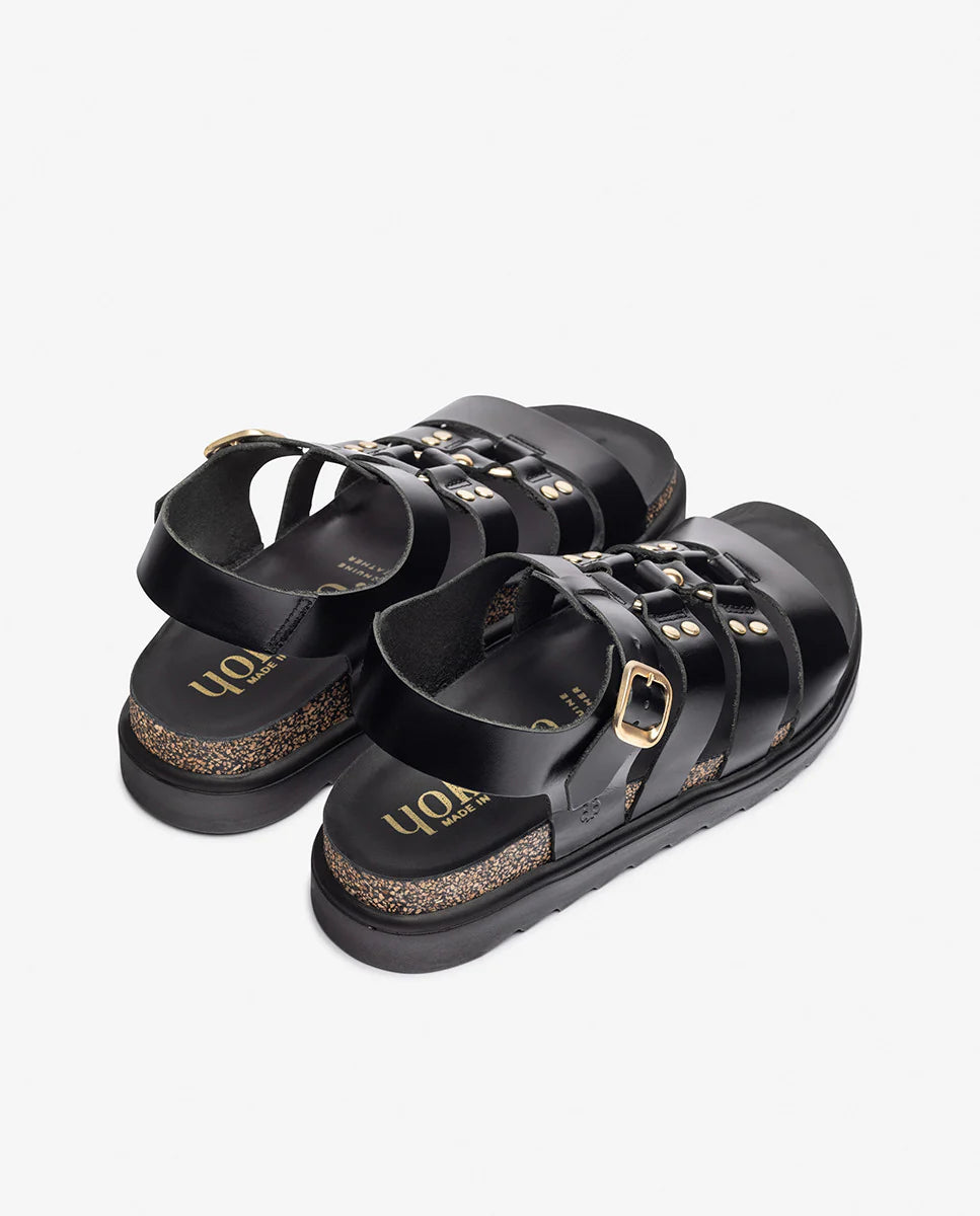 Yokono | Tunez-255 | Chunky Platform Sandal | Black