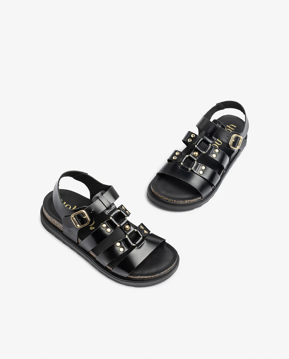 Yokono | Tunez-255 | Chunky Platform Sandal | Black