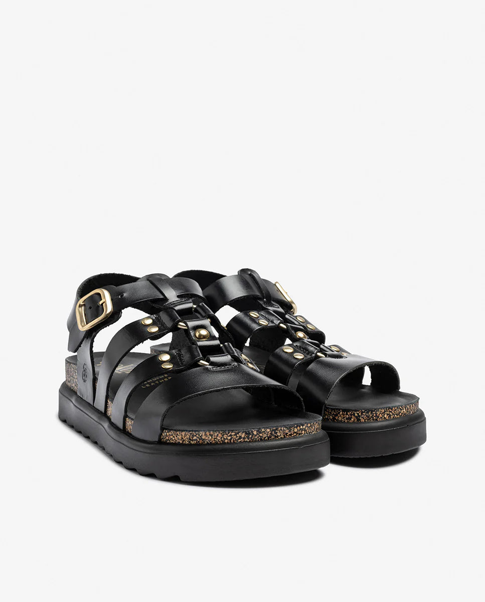 Yokono | Tunez-255 | Chunky Platform Sandal | Black