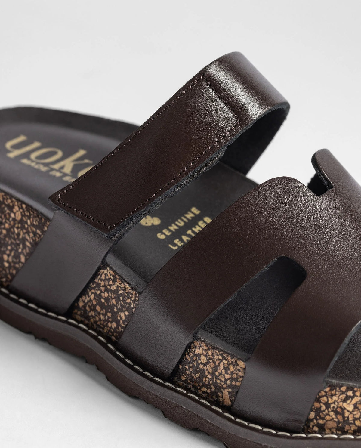 Yokono | Oca-125 | Platform Slip On Sandal | Dark Brown