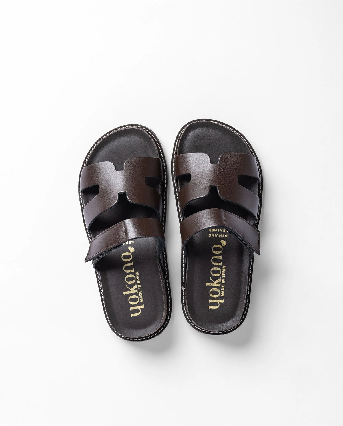 Yokono | Oca-125 | Platform Slip On Sandal | Dark Brown