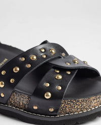 Yokono | OCA 262 | Platform Studded Sandal | Black