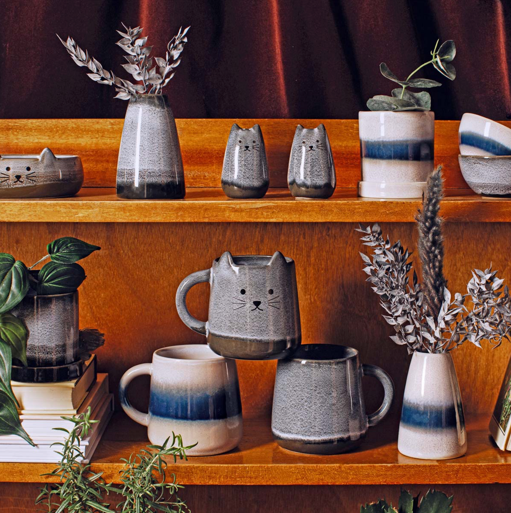 Mojave Stoneware Cat Mug