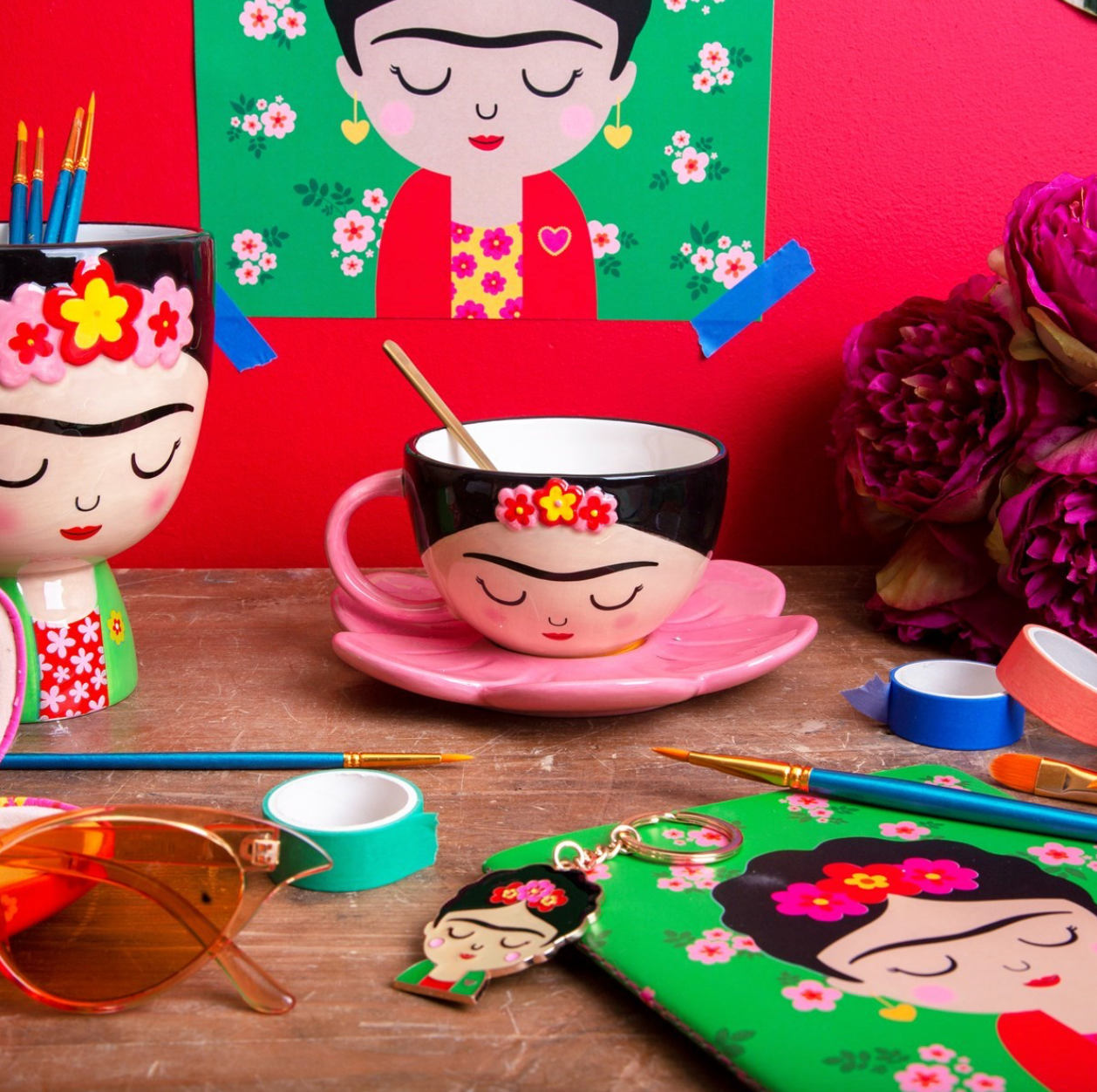 Frida Cup and Flower Saucer Set