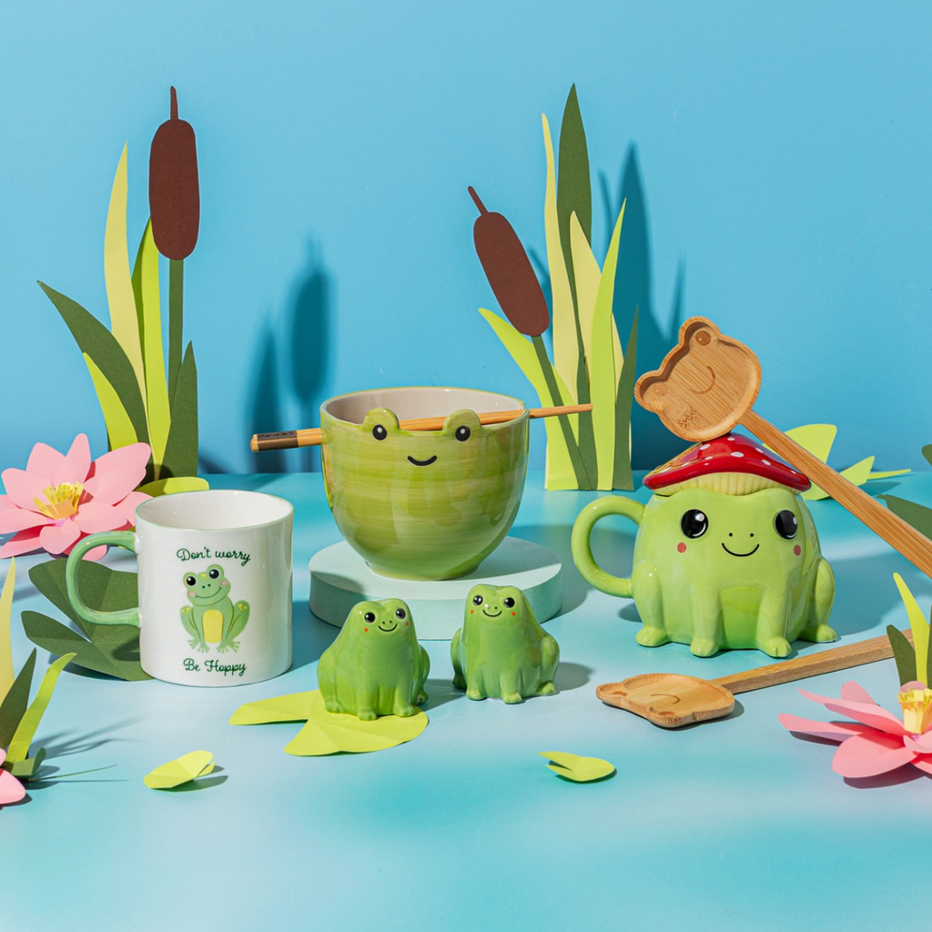 Fergus Frog Mug With Mushroom Lid