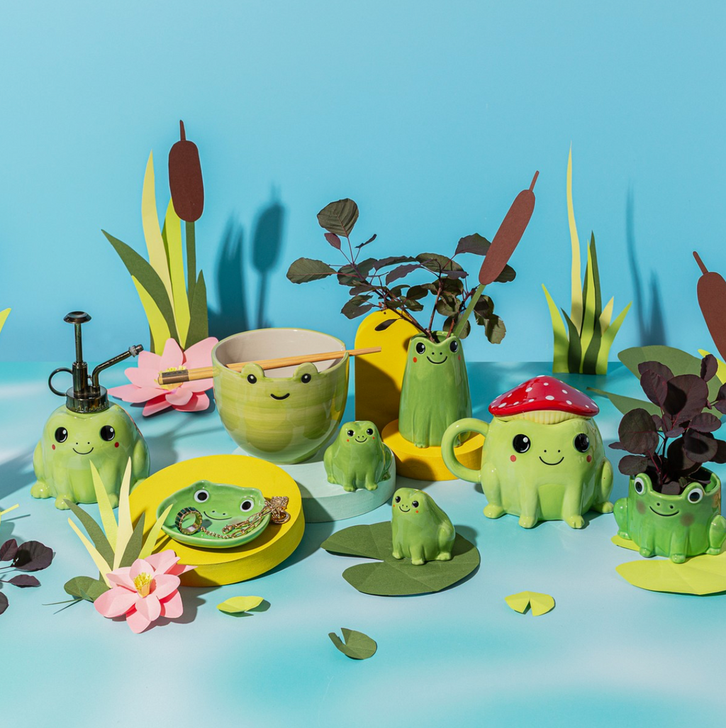 Fergus Frog Mug With Mushroom Lid