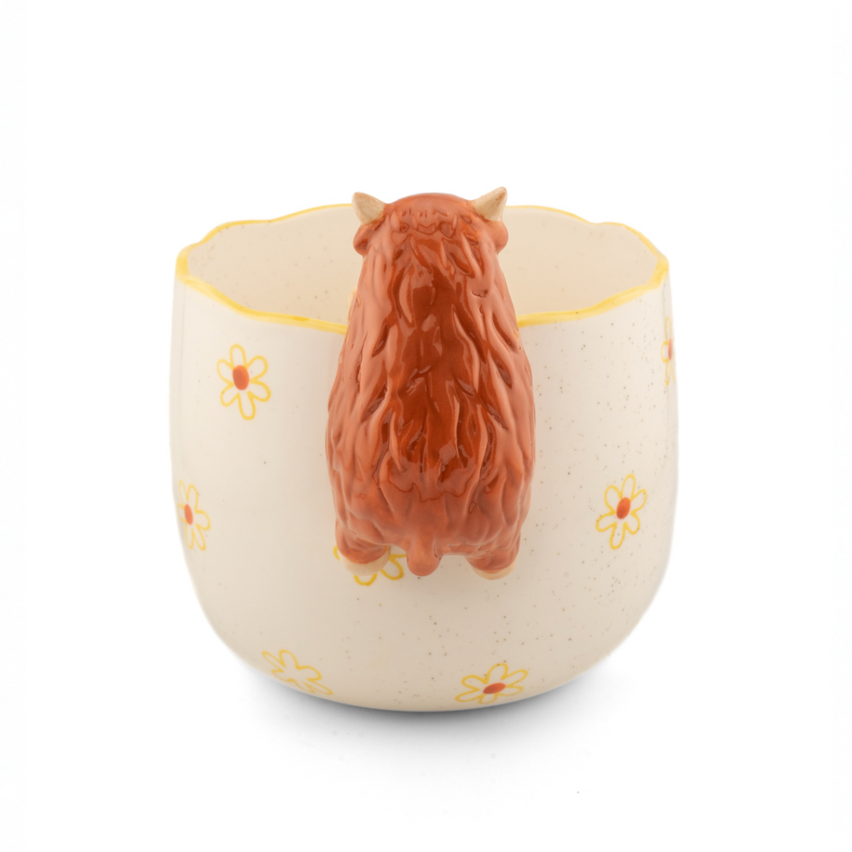 Peeking Highland Cow Planter